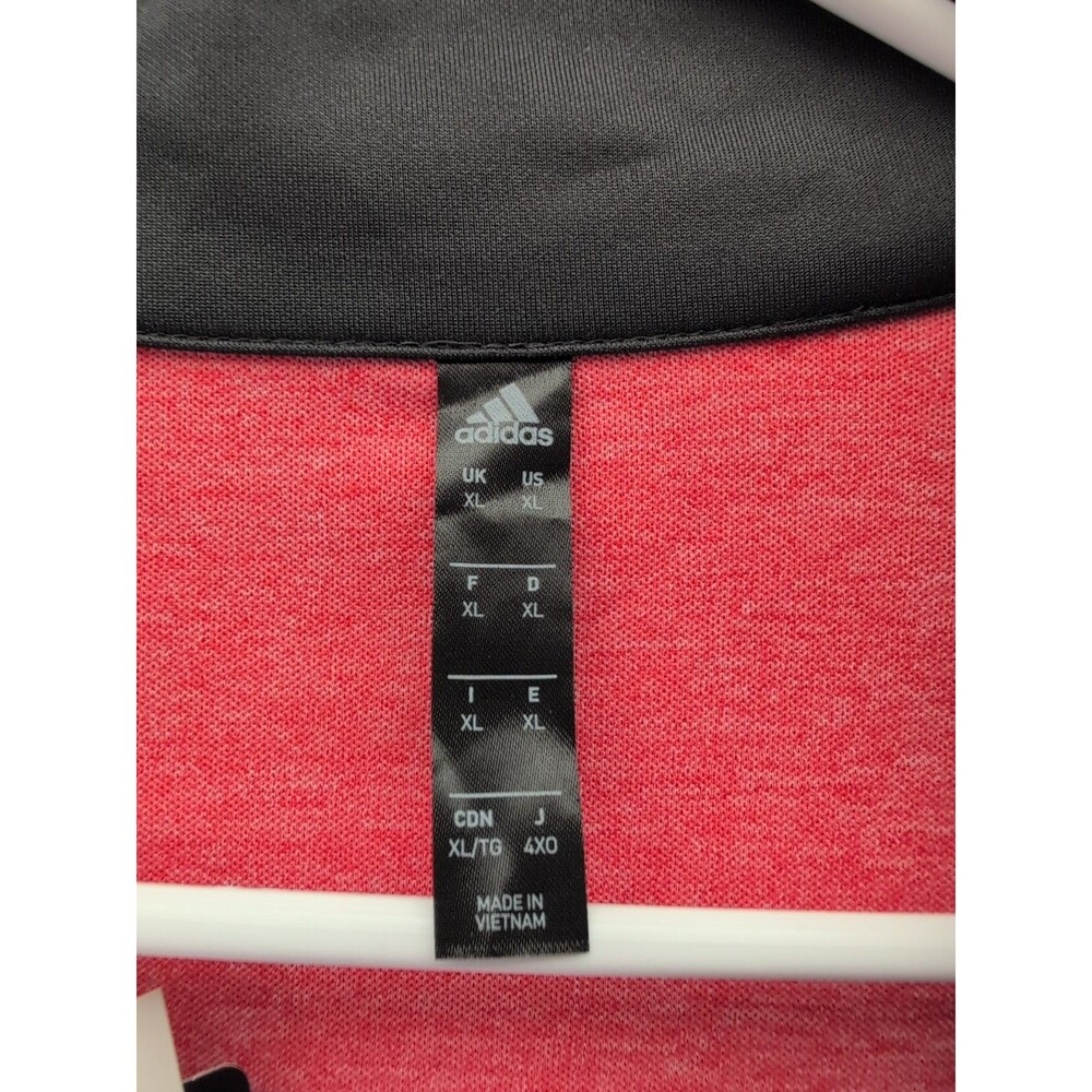 Adidas Golf SPF-50 Quarter-Zip Pullover Men's XL Salmon Red NWT - Picture 3 of 11